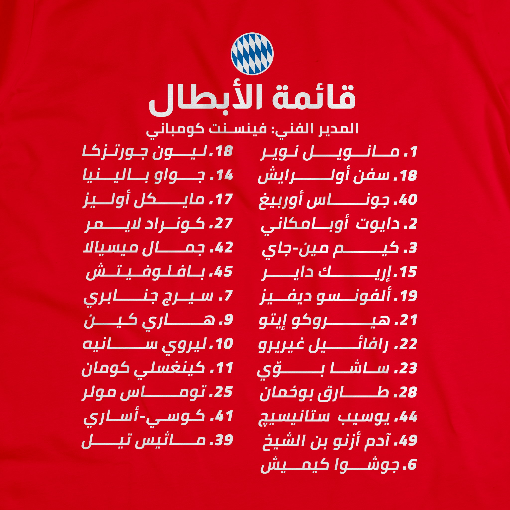 قائمة الأبطال - بايرن ميونخ