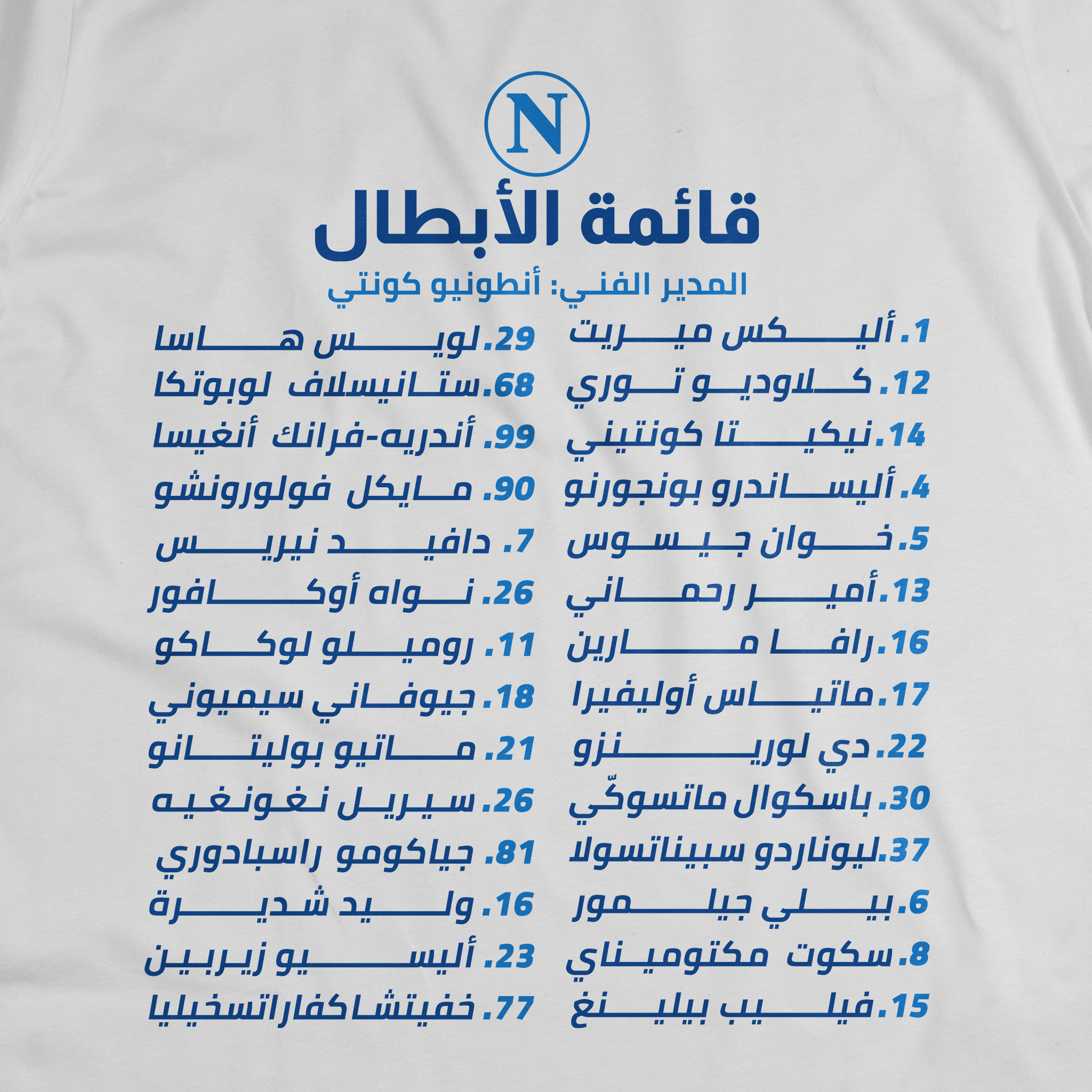 قائمة الأبطال - نابولي