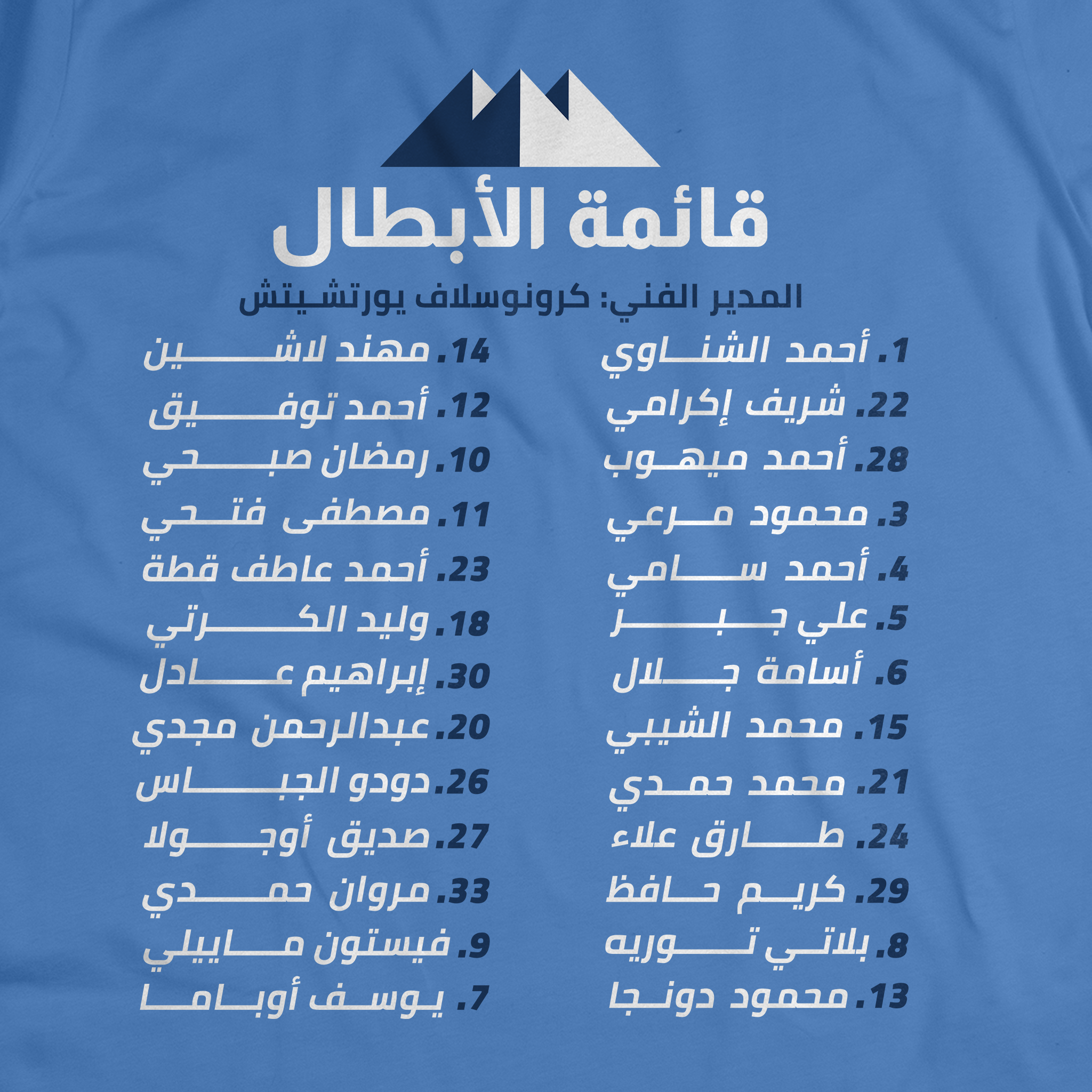 قائمة الأبطال -بيراميدز